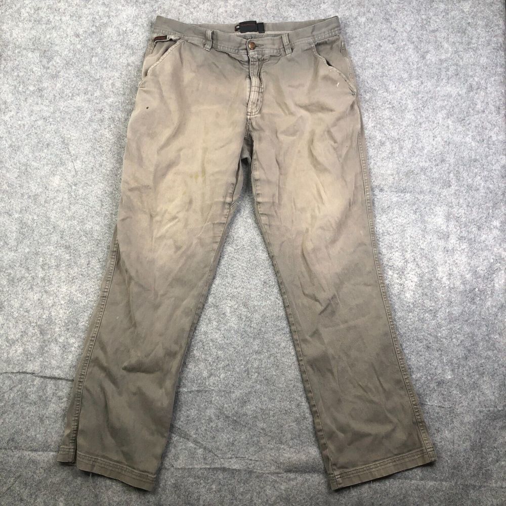 Gramicci Pants Men 34x32 Chino Flat Front Straight Leg Cotton Denim Chore